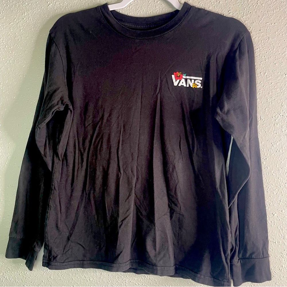 Vans Women Black Top T Shirt Long sleeve Large